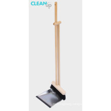 High Quality Dustpan and Broom with Nature Bamboo Handle